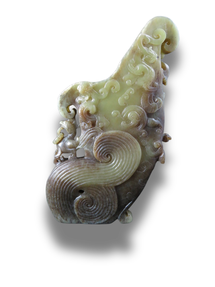 Nephrite jade cup, Ming to Qing dynasty China 1600 to 1700s, with dragon motif