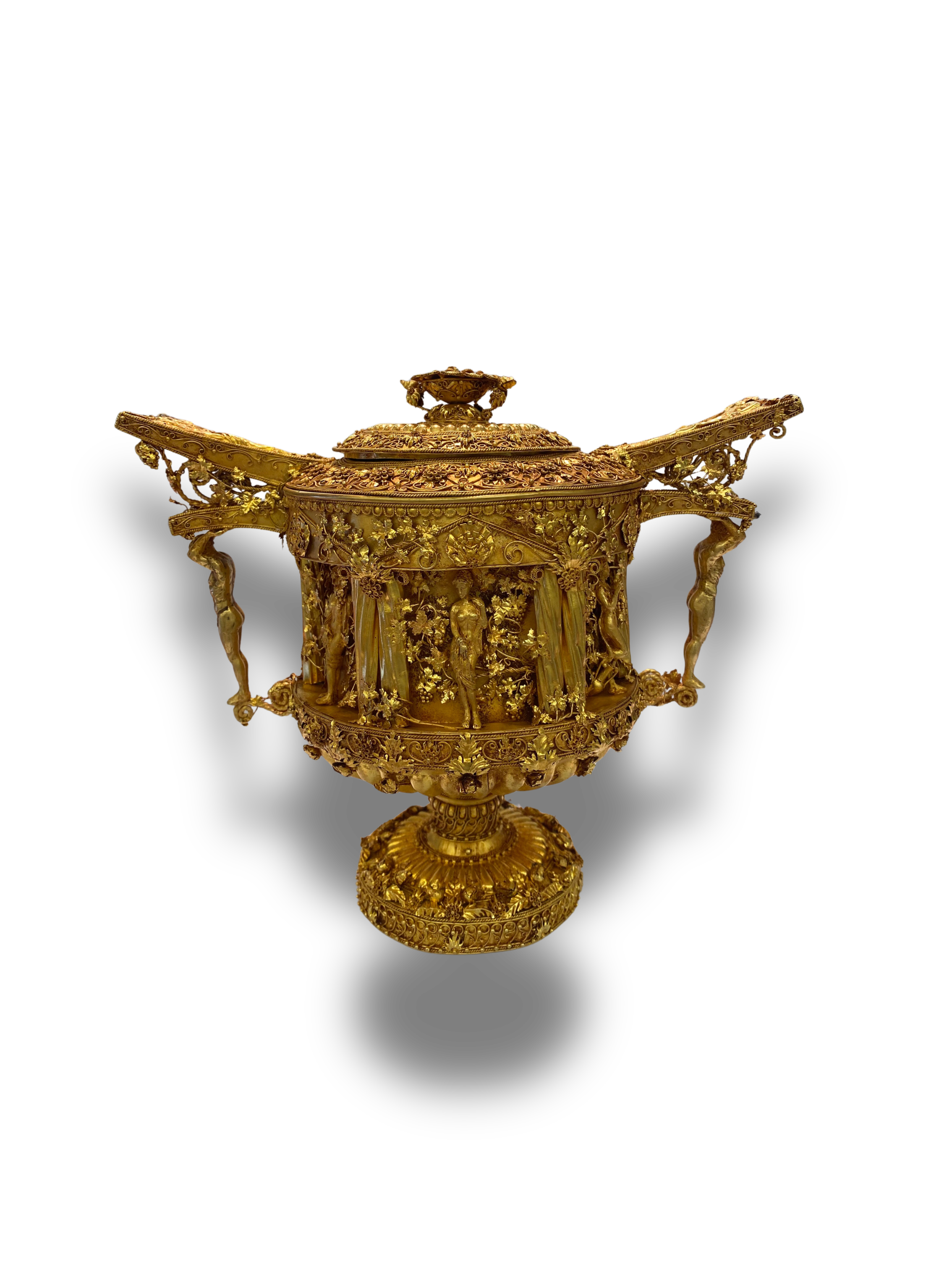 Ancient gold chalice, Hellenistic period Greece, 4th to 2nd century BC antiquity